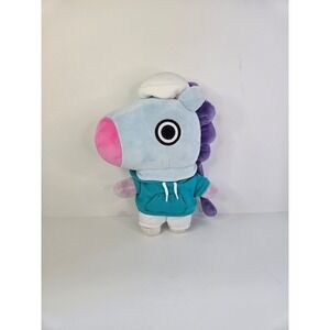 BT21 Mang Plush Line Friends BTS Character Teal Hoodie Beanie 11 inch Toy